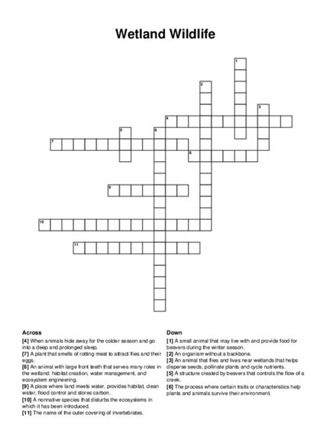 wetland crossword|louisiana wetland crossword.